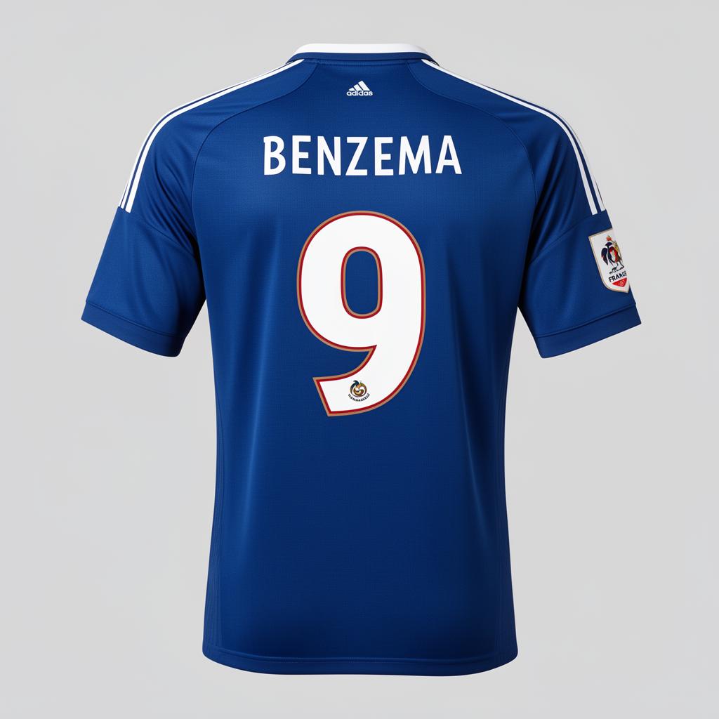 France 2008/09 Home Shirt — Karim Benzema #9